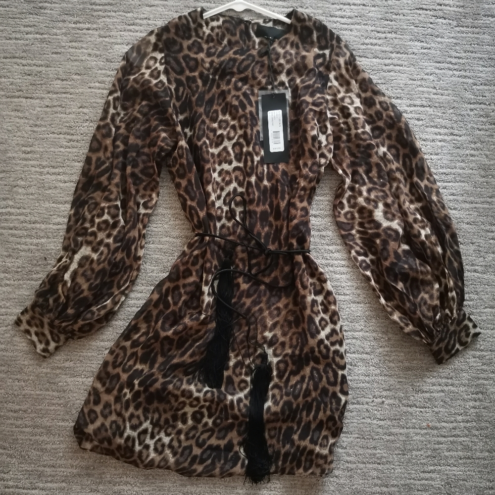 Nili lotan dress lepord print
